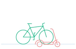 Велосипед и самокат