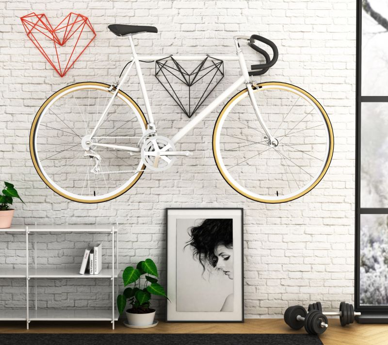 Хранение велосипеда на стене – вариант 1