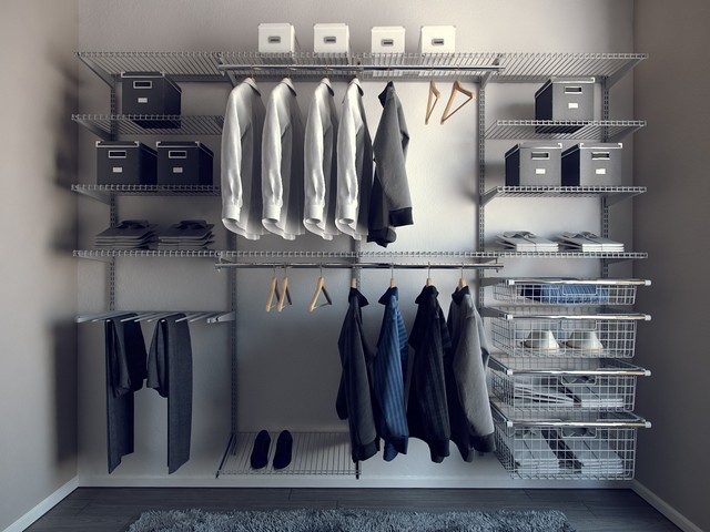 Система сетчатого хранения в гардеробной